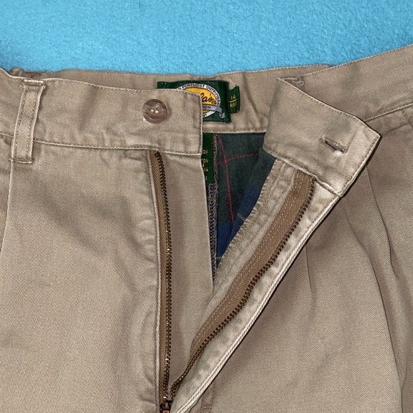 CABELA’S khakis fully flannel lined pants button zipper fly tan cozy size 14 reg - Picture 3 of 14